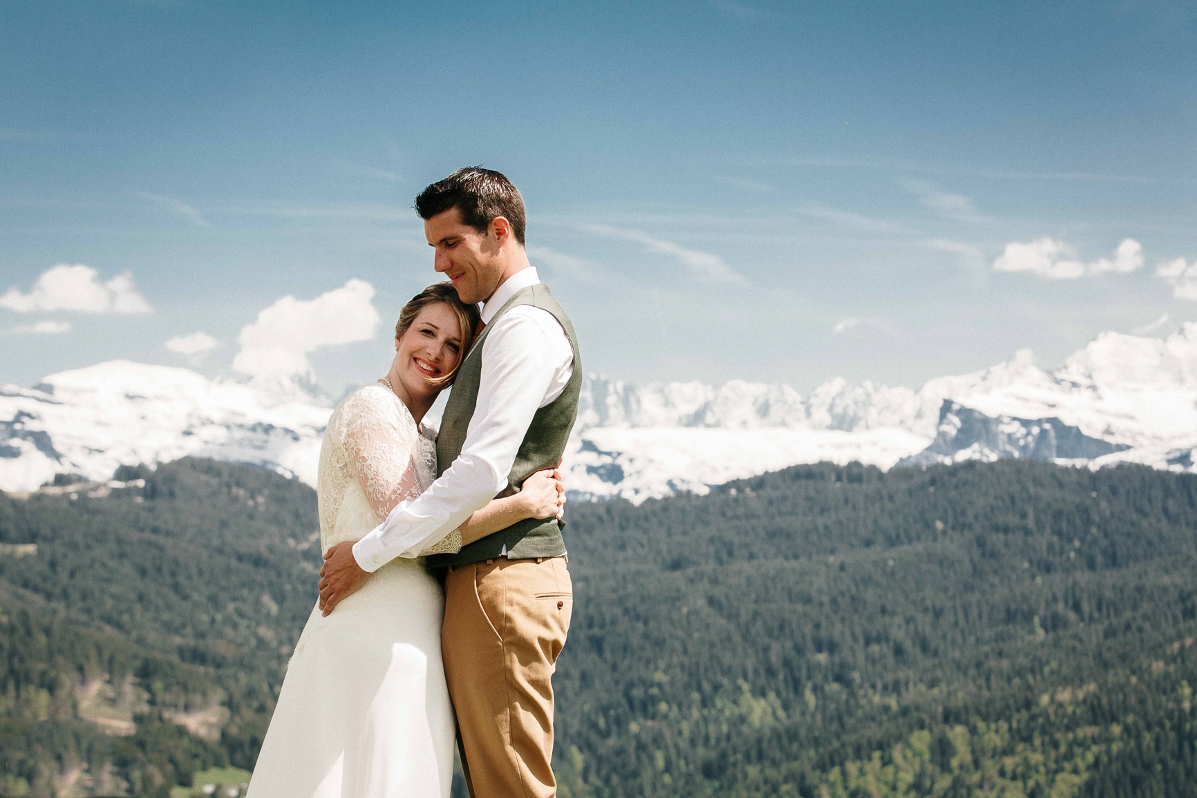 Photographe mariage à la montagne