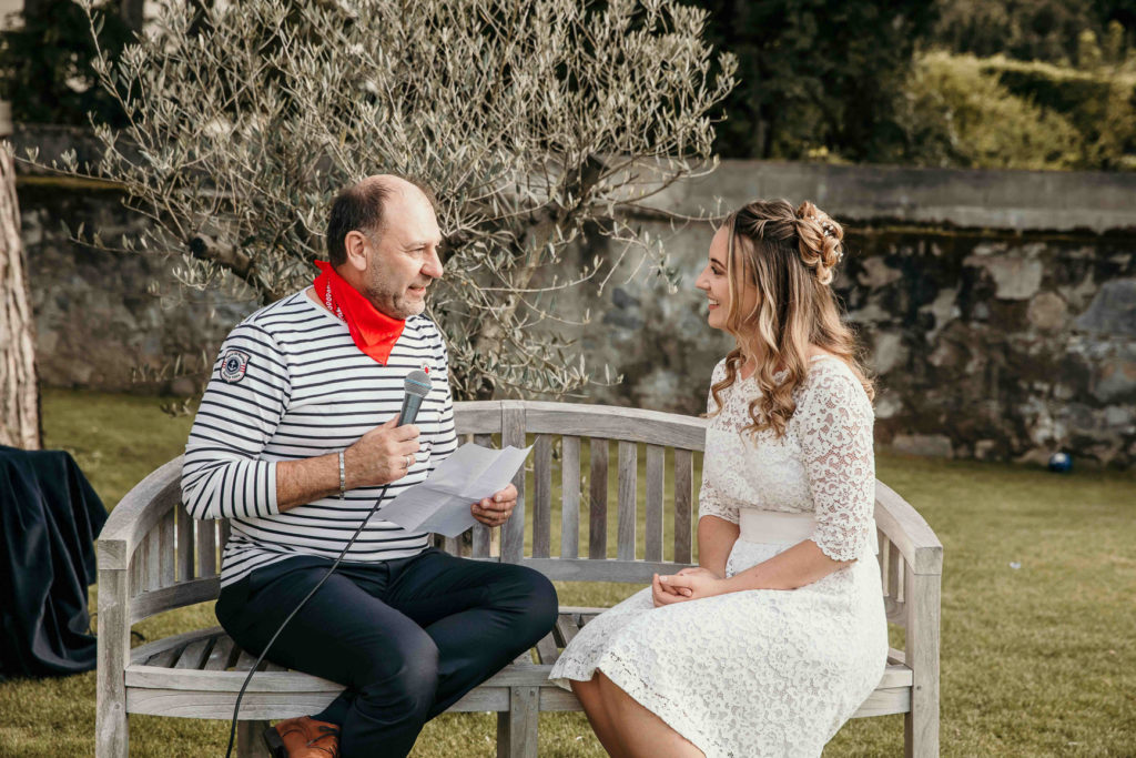 Corsier Geneve Suisse mariage ceremonie laique mariée papa chanson surprise
