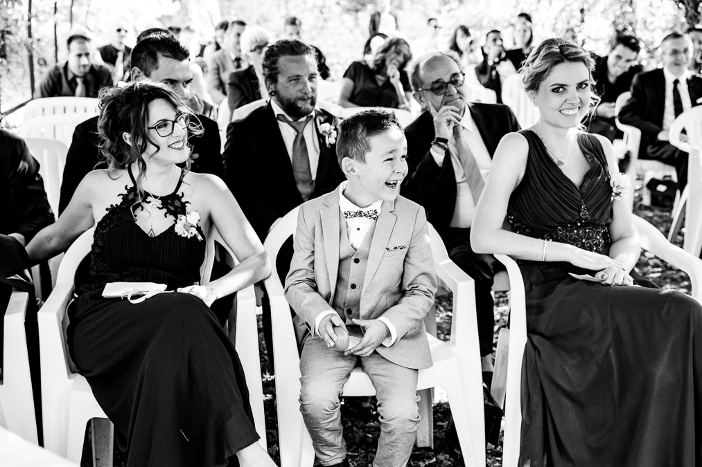 photographe mariage Thonon chateau de ripaille cérémonie laique noir et blanc