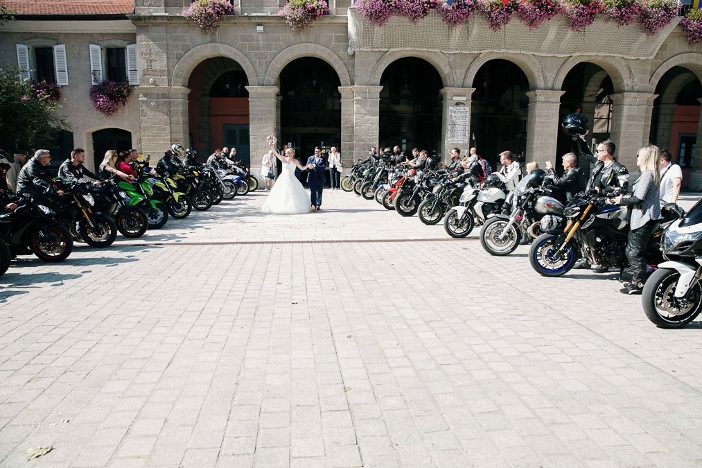 photographe mariage Thonon mairie cérémonie civile motos