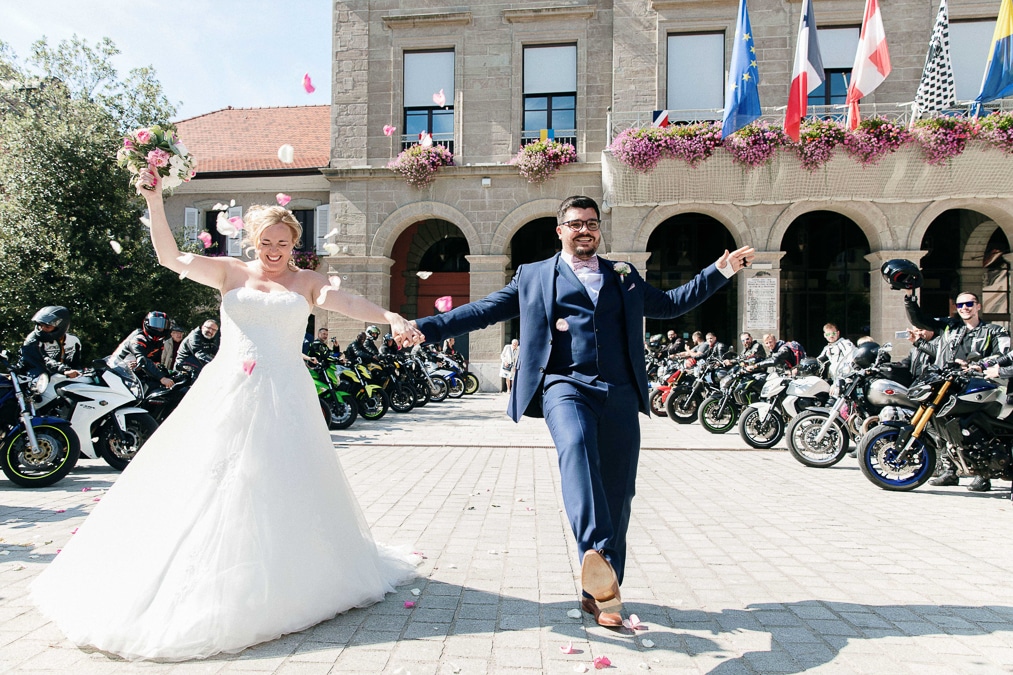 photographe mariage Thonon mairie cérémonie civile moto